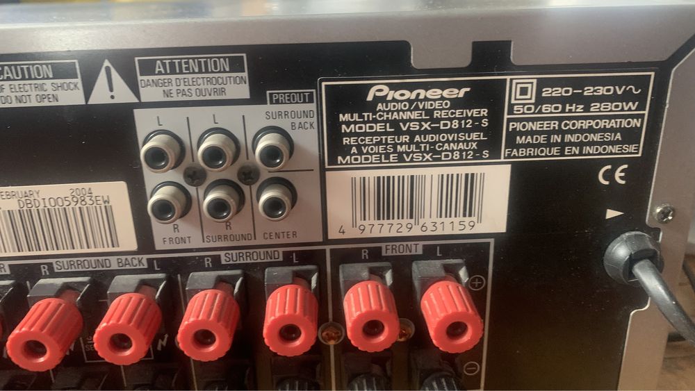 Ресивер Pioneer VSX D 812.  7.1 идеал.