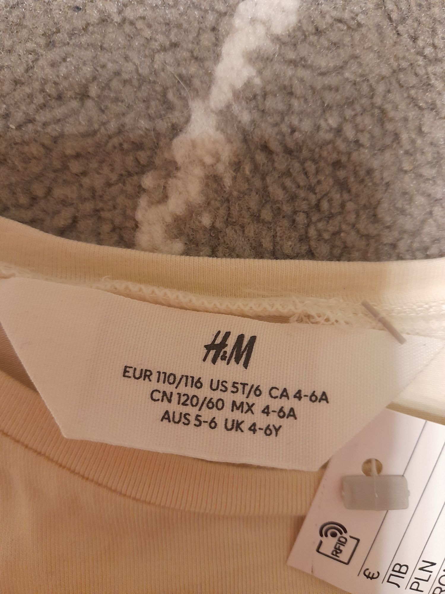 Bluzka H&M 110/116, piesek, nowa