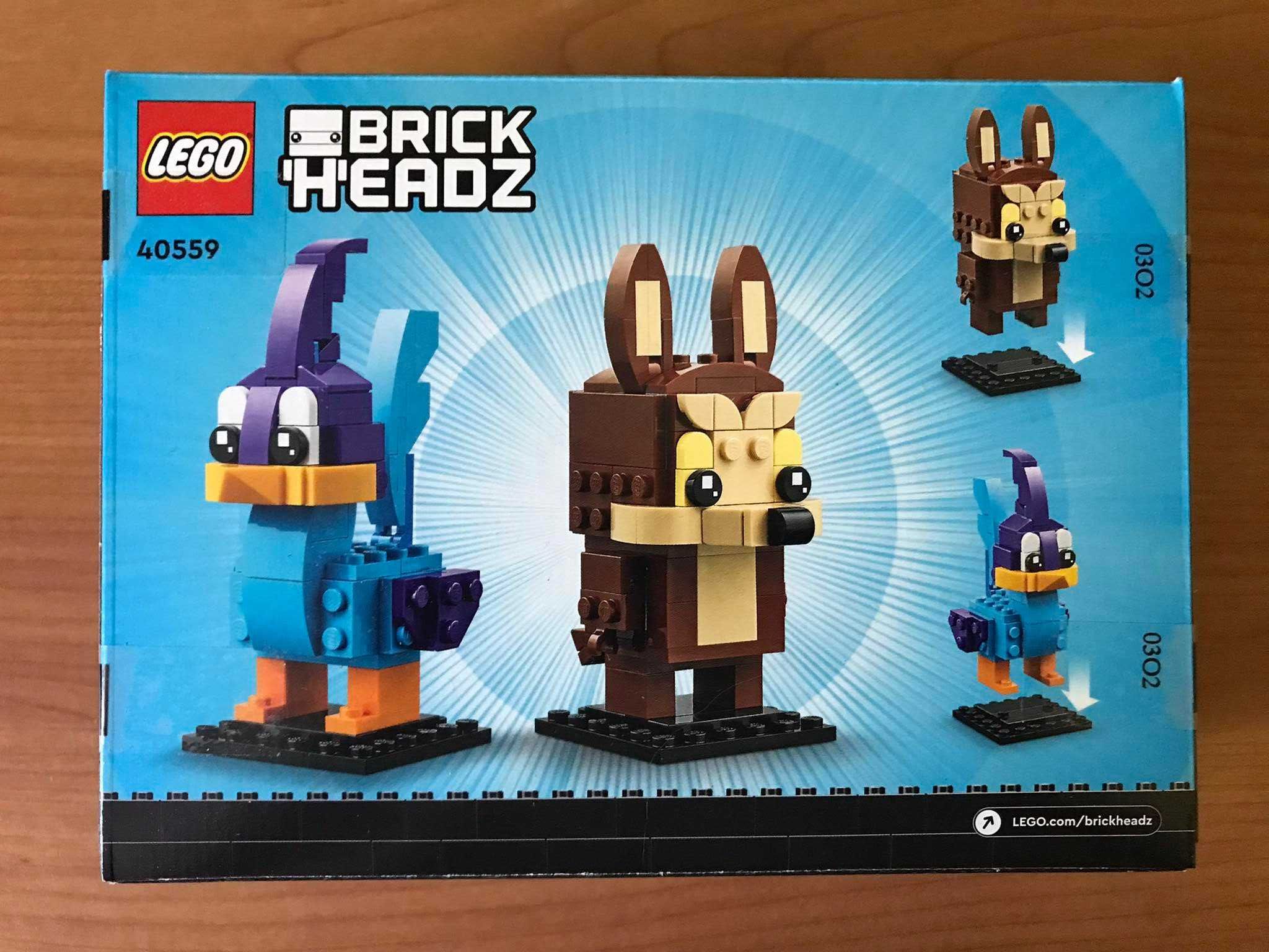 Lego 40559 BrickHeadz - Struś Pędziwiatr i Wiluś E. Kojot