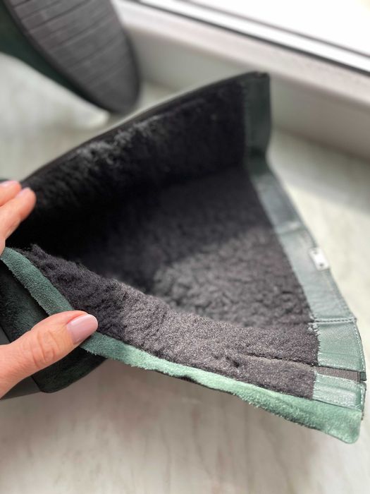 Жіночі чобітки польські зимові замш натуральний 40р