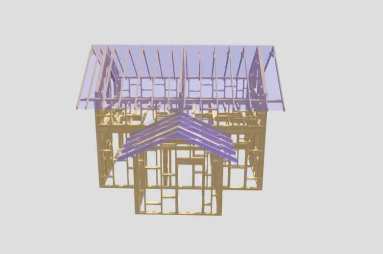 wycięty szkielet domek z wiatrołapem