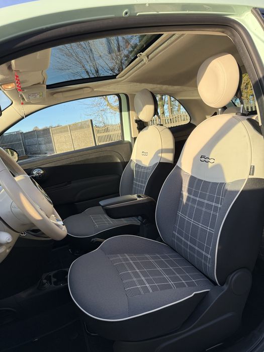 Fiat 500 1,2Pop 2018r, ASO, przebieg:32 000 km, dach panoramiczny