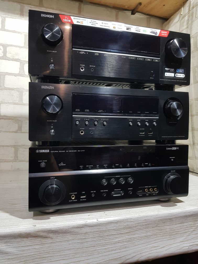 Ресивери DENON AVR S750H/AVR X2700, YAMAHA RX-V771A, б/у з Німеччини