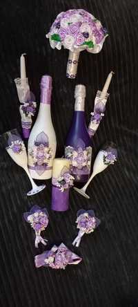 Весільний набір фіолетового кольору