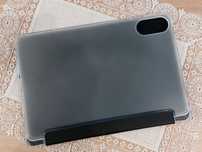 Etui do Redmi Pad Pro, przeźroczysty mat + sztuczna skóra czarna