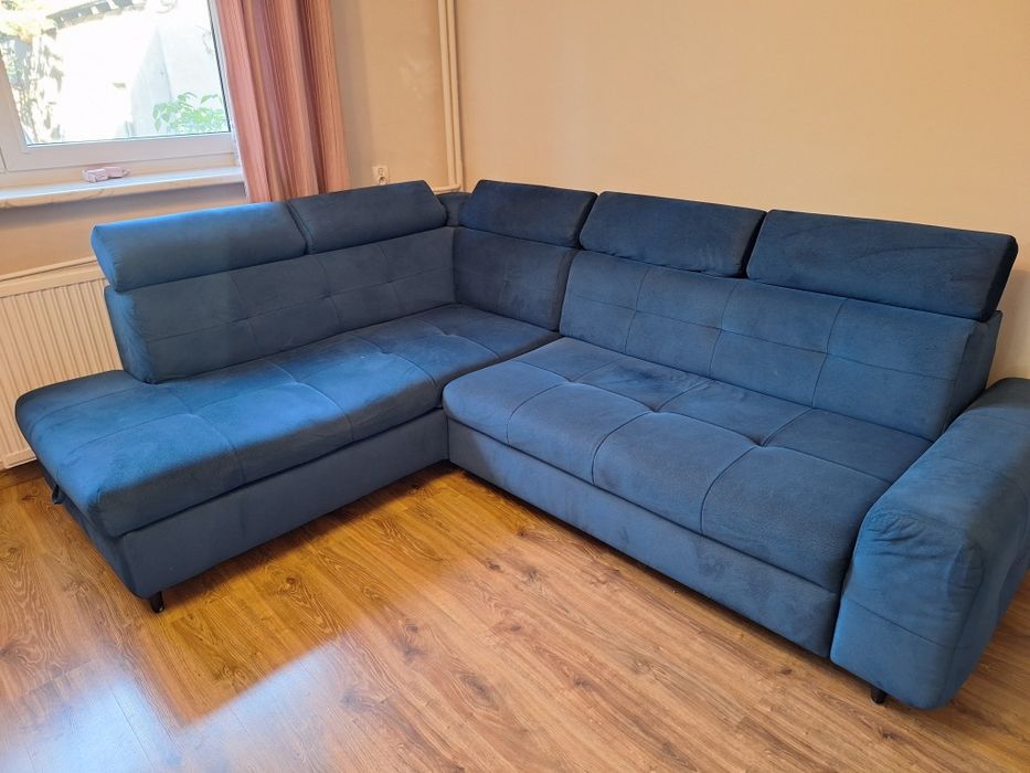 Narożnik Matras Black Red White niebieski/granatowy