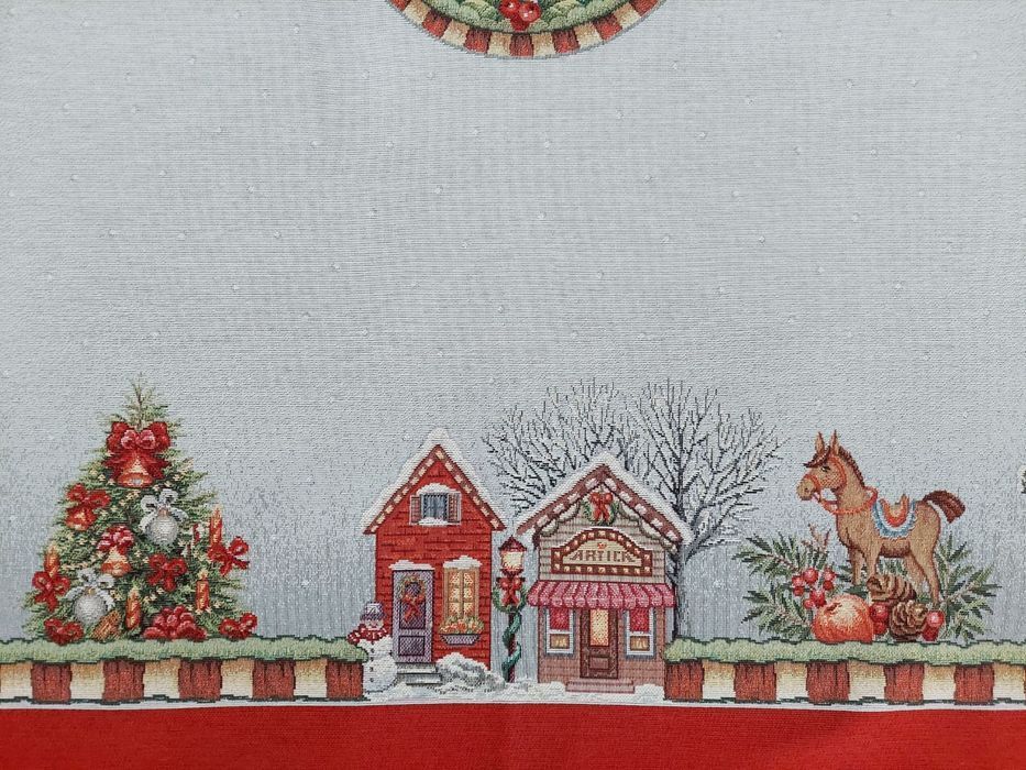 Obrus świąteczny gobelinowy 100x100 cm 1263