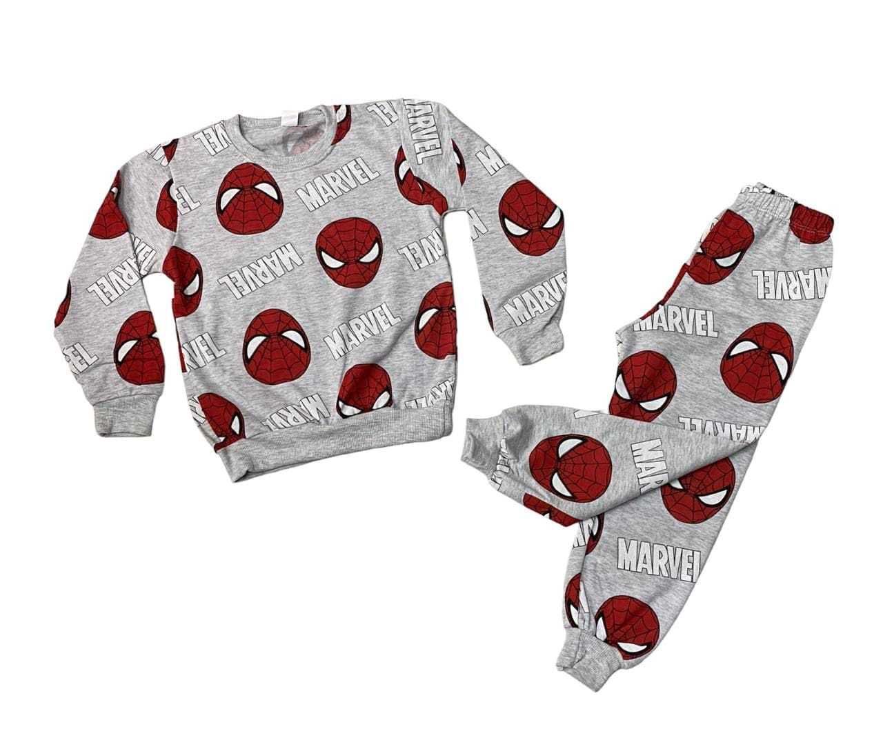 Szary dres Spiderman bawełna 9/10 lat