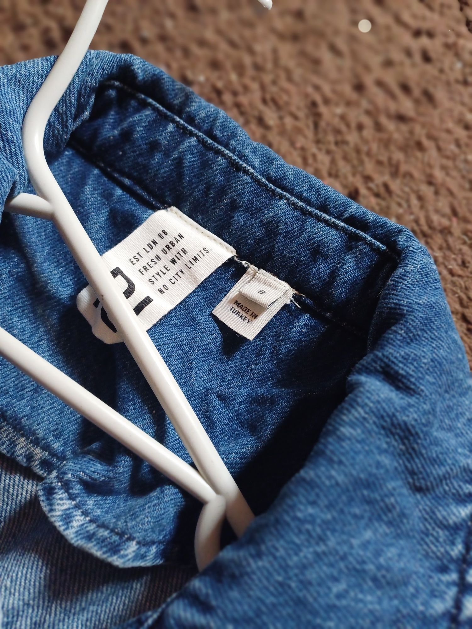 Jeansowa sukienka River Island 36, midi
