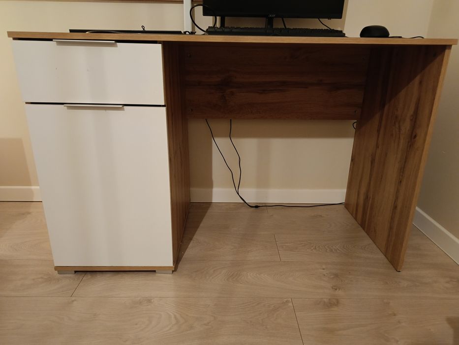 Biurko Zele Black Red White dąb 120x60