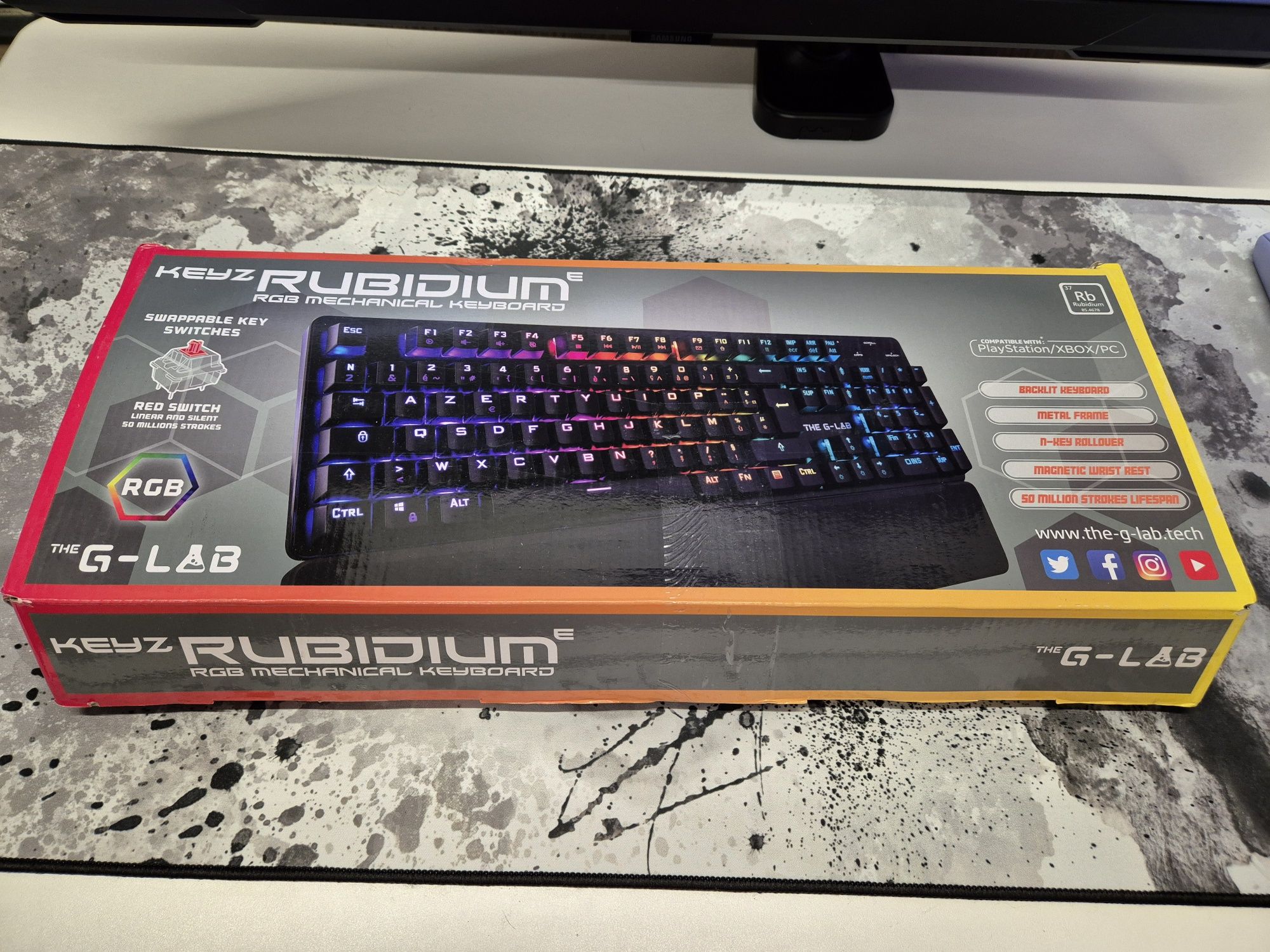 Ігрова дротова механічна клавіатура The G-lab Keyz-Rubidium