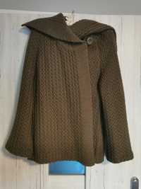 Sweter kardigan brązowy jesień XL 42