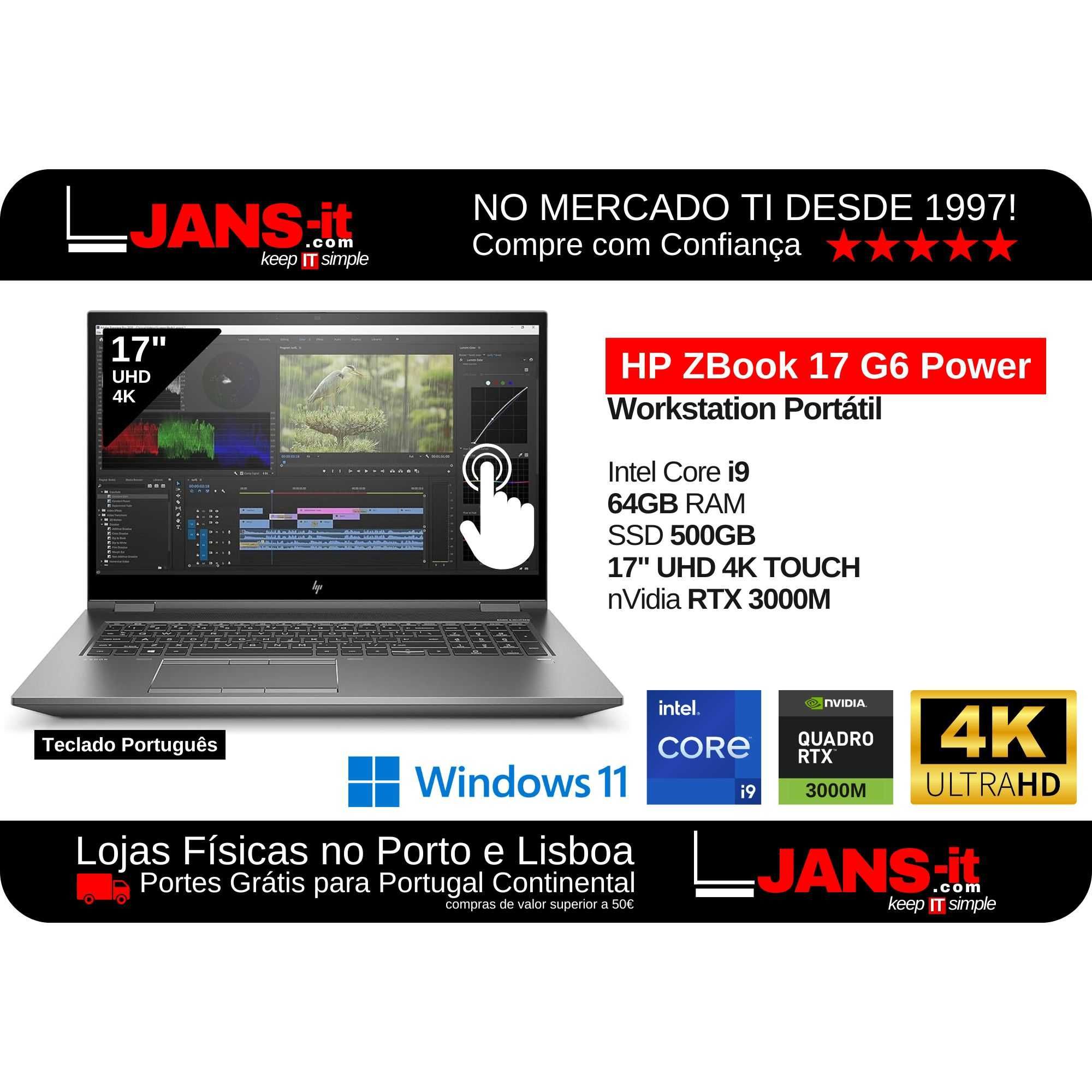 HP ZBook 17 G6 Power | i9-9880H | 64GB | SSD 500GB | 17.3" UHD 4K