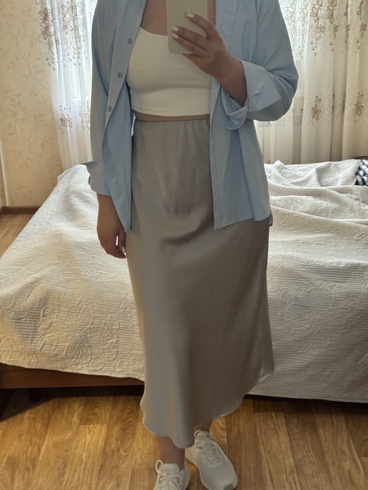 Спідниця шовк міді