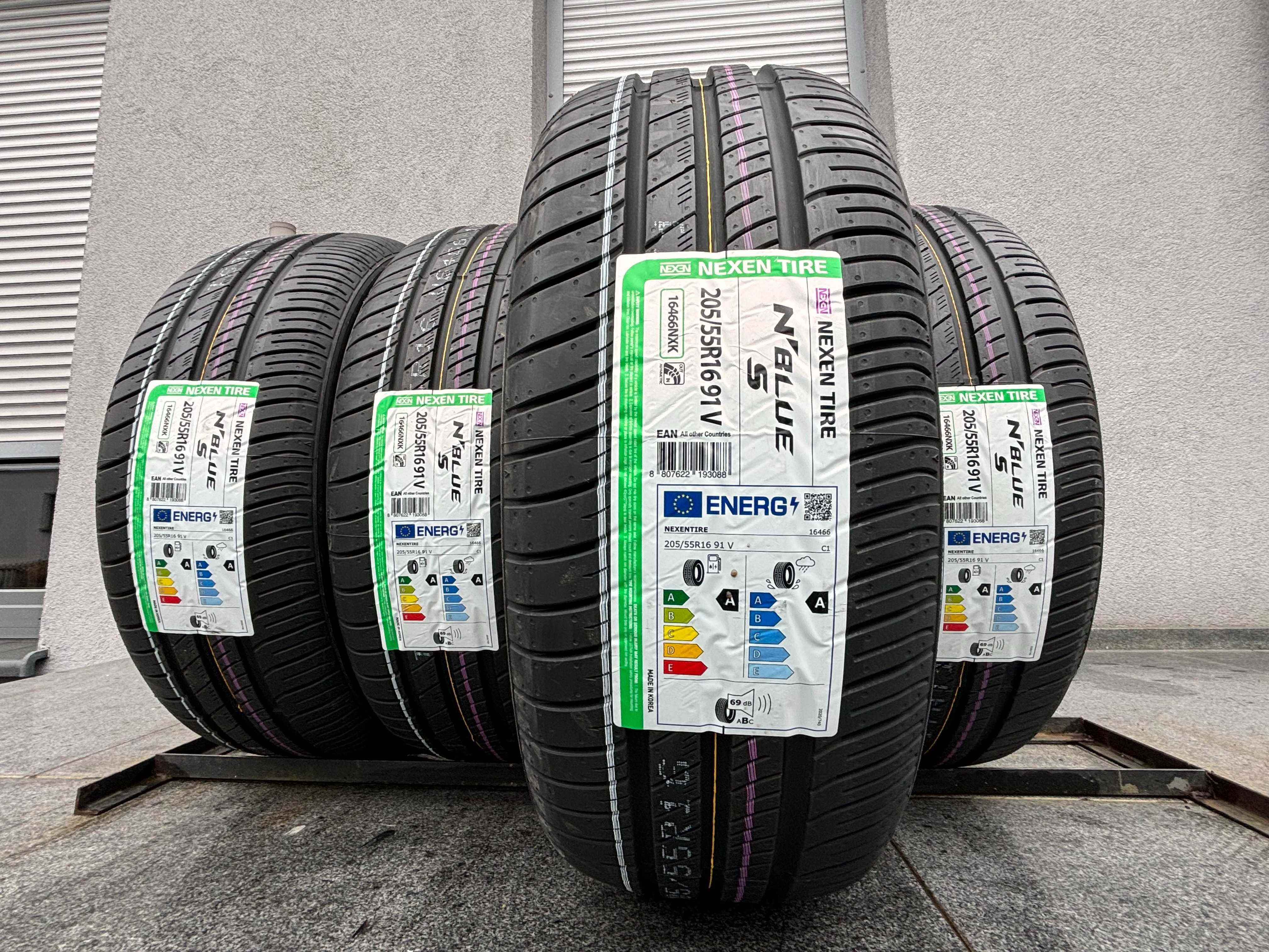 komplet lato 205/55R16 Nexen N'BlueS 91V Parametry A,A 69db ! gwar
