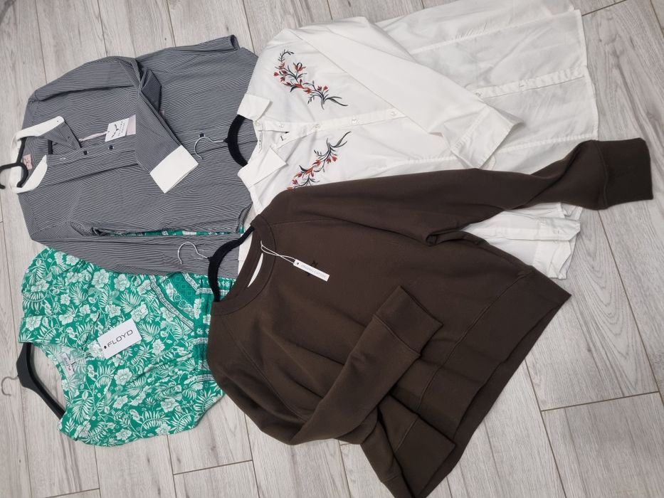 Zestaw ubrań L XL koszula bluza czekoladowa