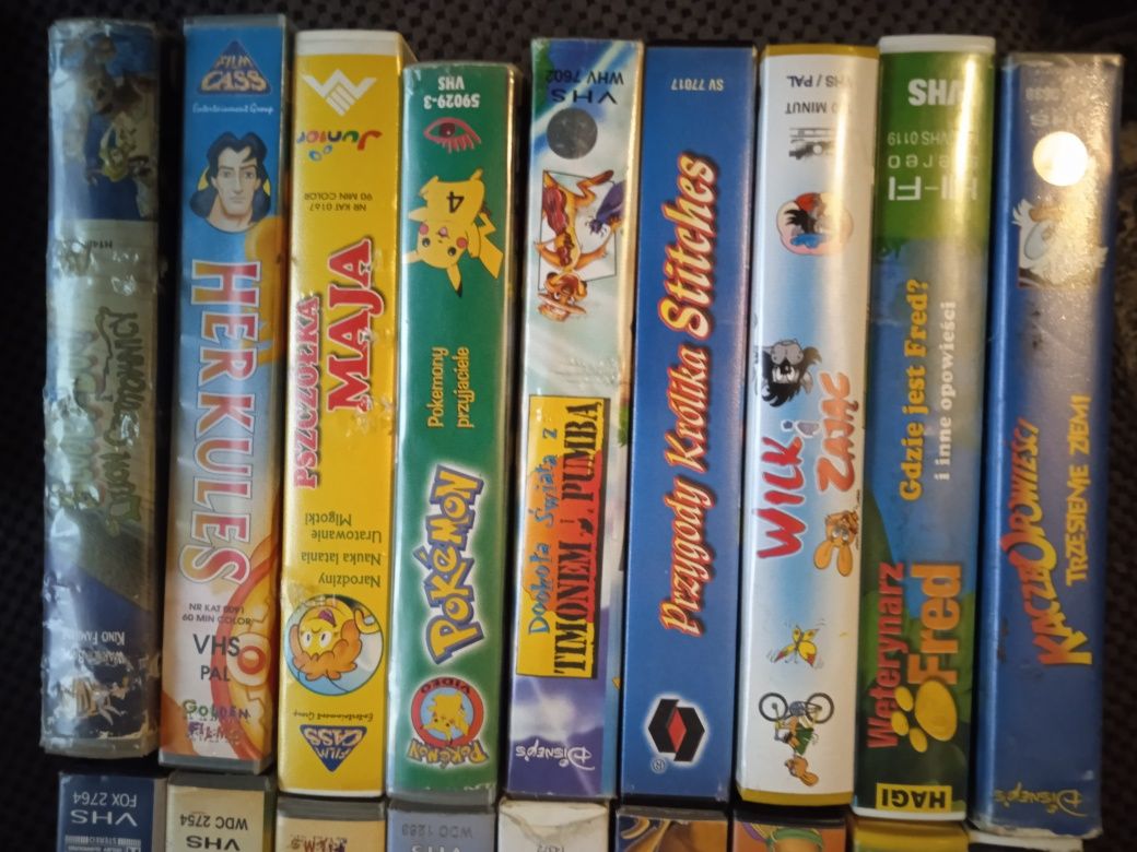 19 szt kaset VHS bajki orginalne