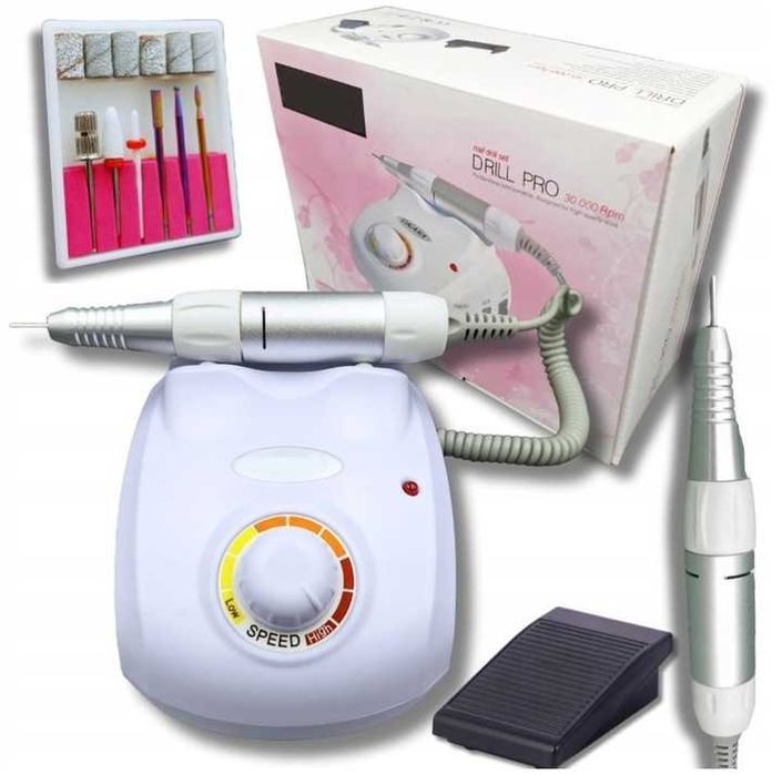 Profesjonalna Mocna Frezarka Do Paznokci 65W Manicure Pedicure Frezy