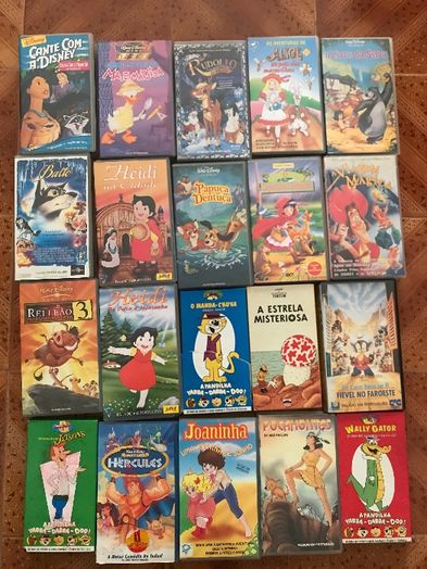 Cassettes VHS Disney e outros