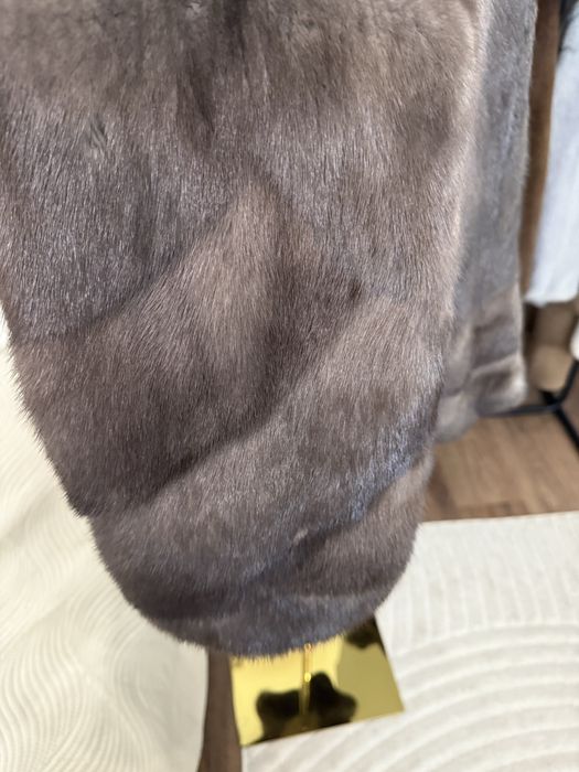 Futro naturalne z norek, duzy rozmiar L XL