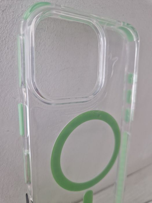 Tel Protect Strap Clear Case do Iphone 16 Pro Max zielony