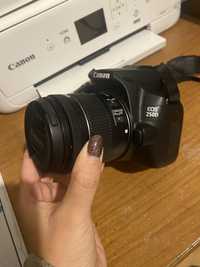 canon 250D + lente 18-55mm + carregador + bateria + bolsa