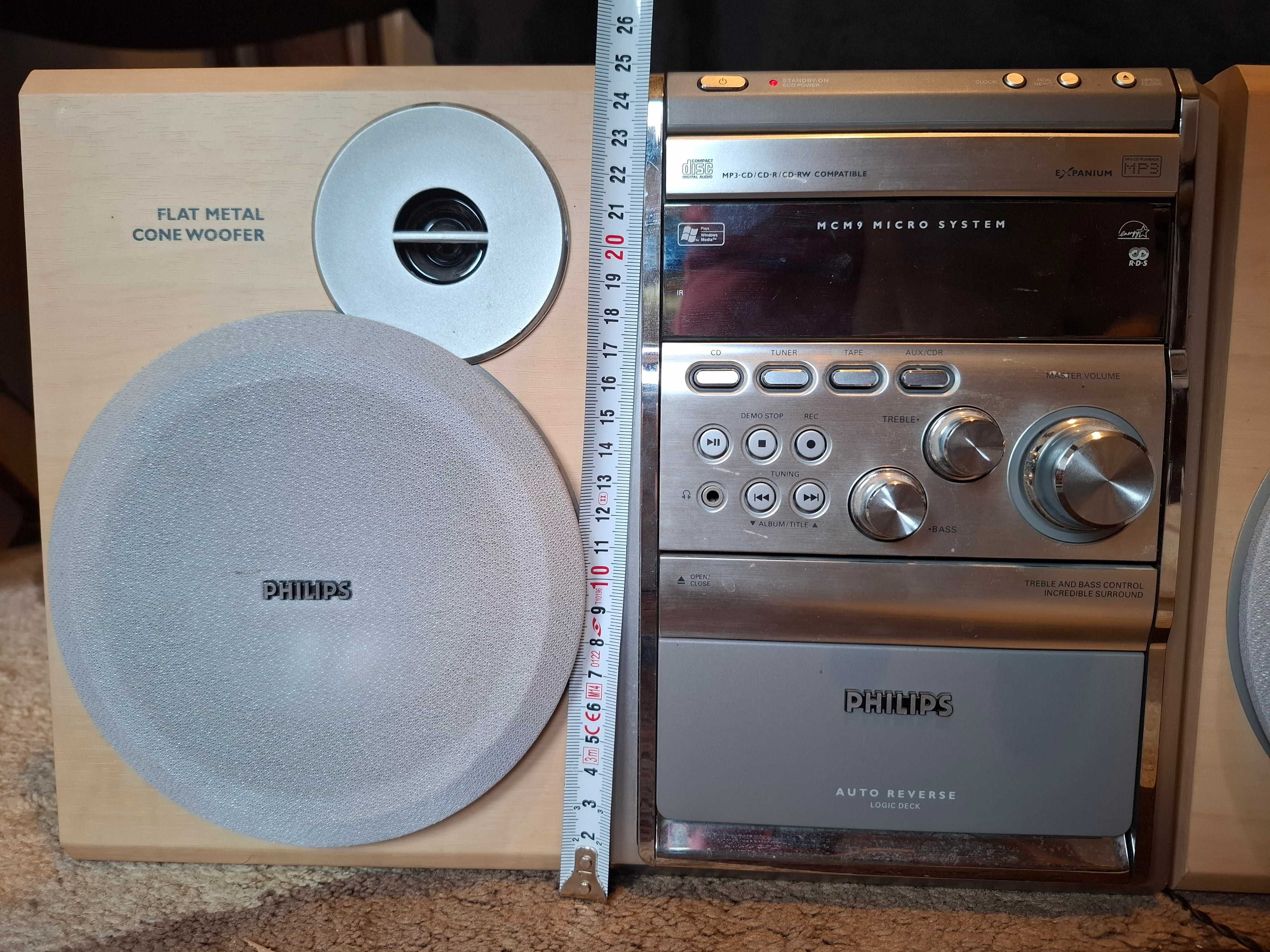 Mikro wieża Philips MCM9 + antena + 2 kolumny