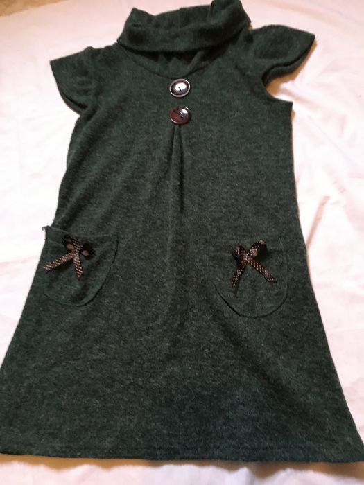 Tunika ciążowa,xs, ocieplacz bez rękawów,zieleń, kieszonki