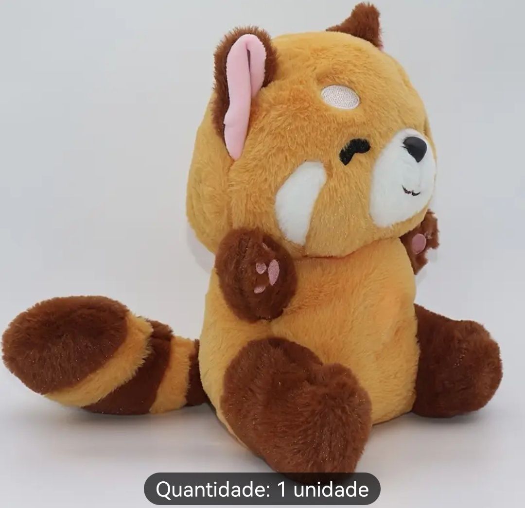 Peluche panda vermelho que respira com sons calmantes
