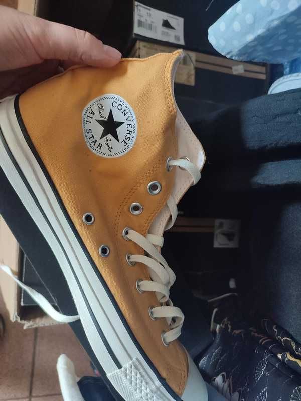 Converse męskie płócienne musztardowe r.44,5 wiosna lato