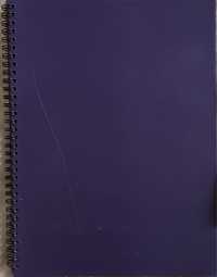 Блокнот А4 на пружине с фиолетовой обложкой в клеточку