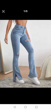 Dzwony jeansowe shein