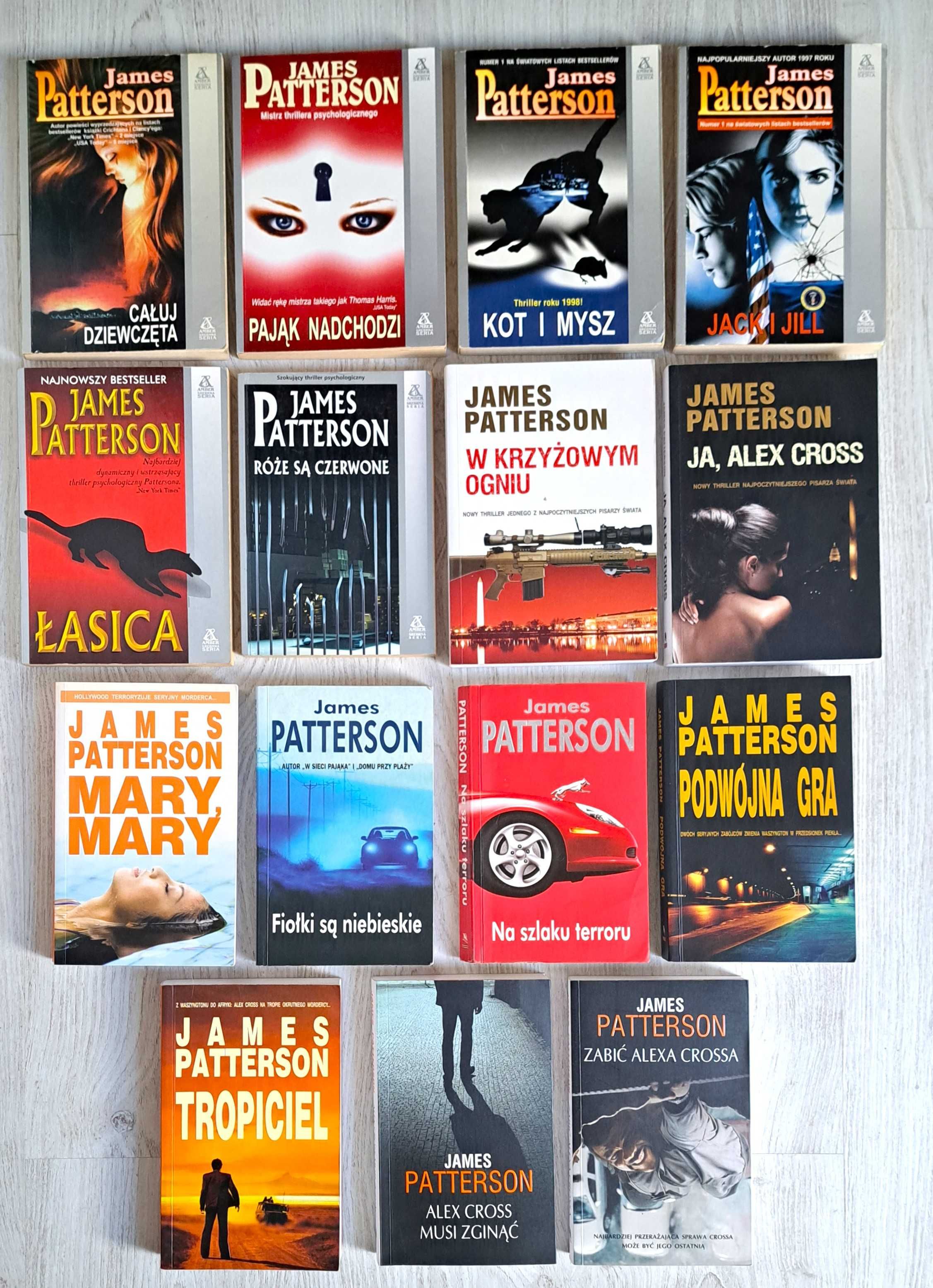 15x Patterson Pająk nadchodzi Całuj dziewczęta Kot i mysz Jack i Jill
