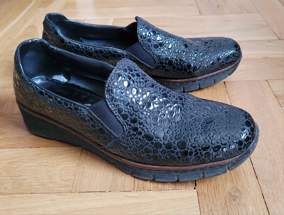 Buty RIEKER czarne kroko 41