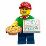 Lego Minifigurka col12-11 col189 Pizza Delivery Guy/Dostawca pizzy