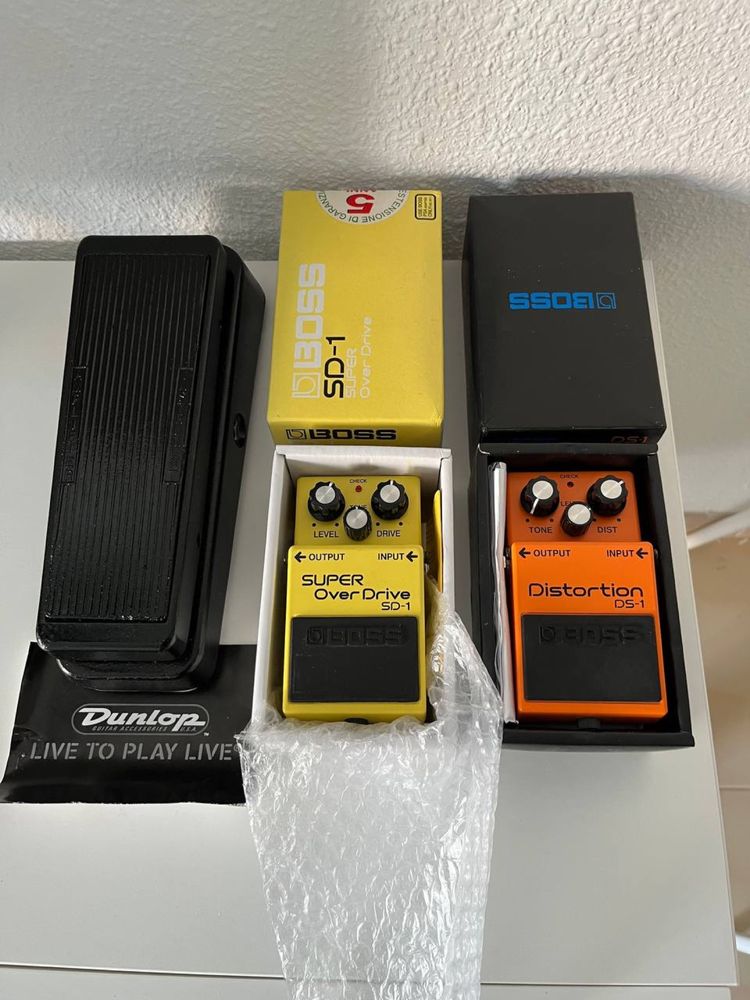 Педалборд boss sd ds 1 dunlop wah wah