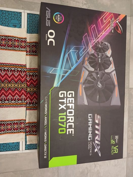 Відеокарта Asus ROG GeForce GTX 1070 STRIX OC 8 GB