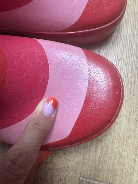 Ocieplane kalosze Tchibo 28/29 czerwone wkładka 18,5