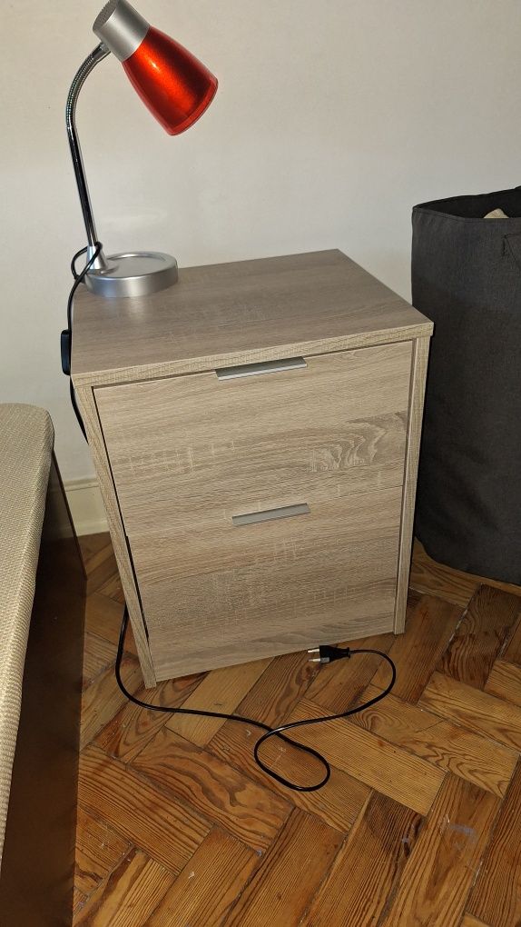 Mesa de cabeceira ONE CAMBRIAN 2 GAVETAS 50x40x34CM
