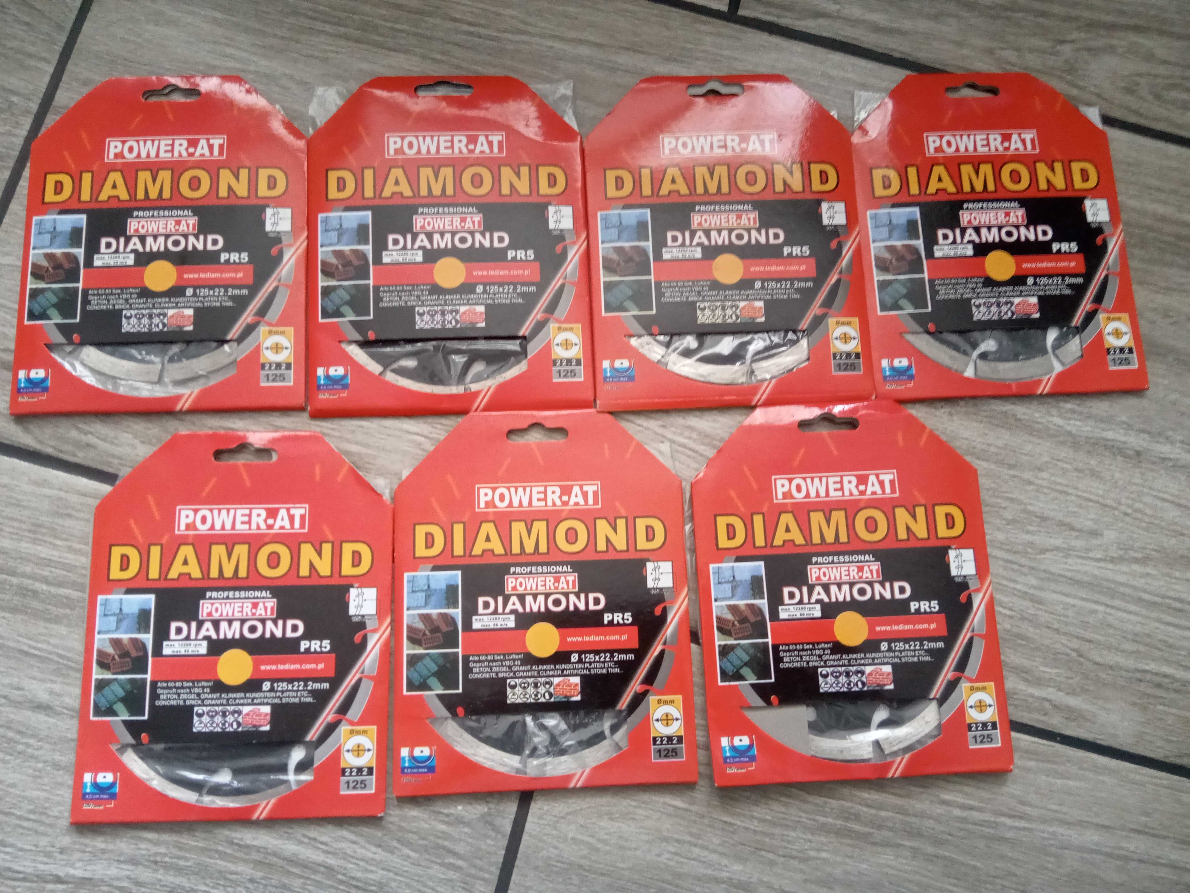 Tarcze diamentowe do betonu cegły kamienia 7 szt.