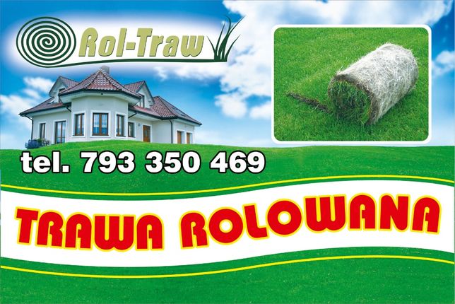 ROL-TRAW Trawa rolowana trawnik z rolki darń trawnik rolowany
