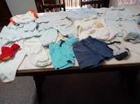 lote 7- de 21 peças de roupas criança Usadas em bom estado/criança 3M