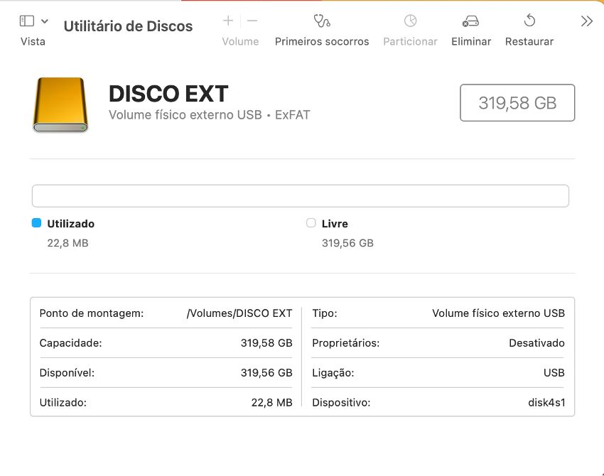 Disco Externo Portátil Fujitsu de 320 GB's