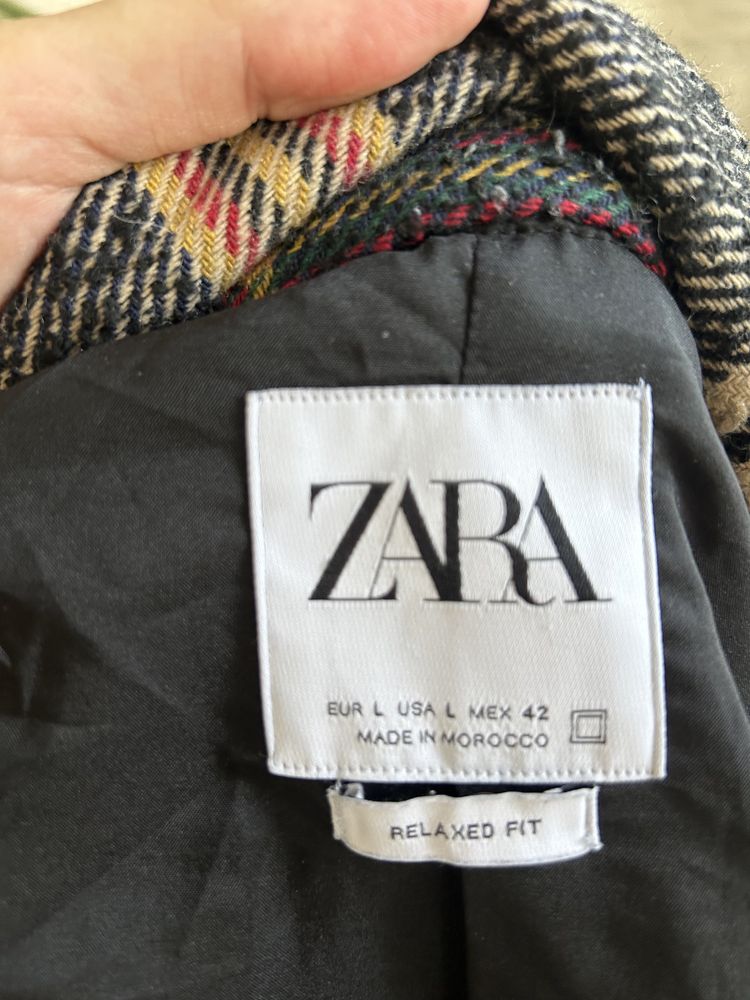 Kurtka w krate katana koszulowa r L/ 40 Zara unisex
