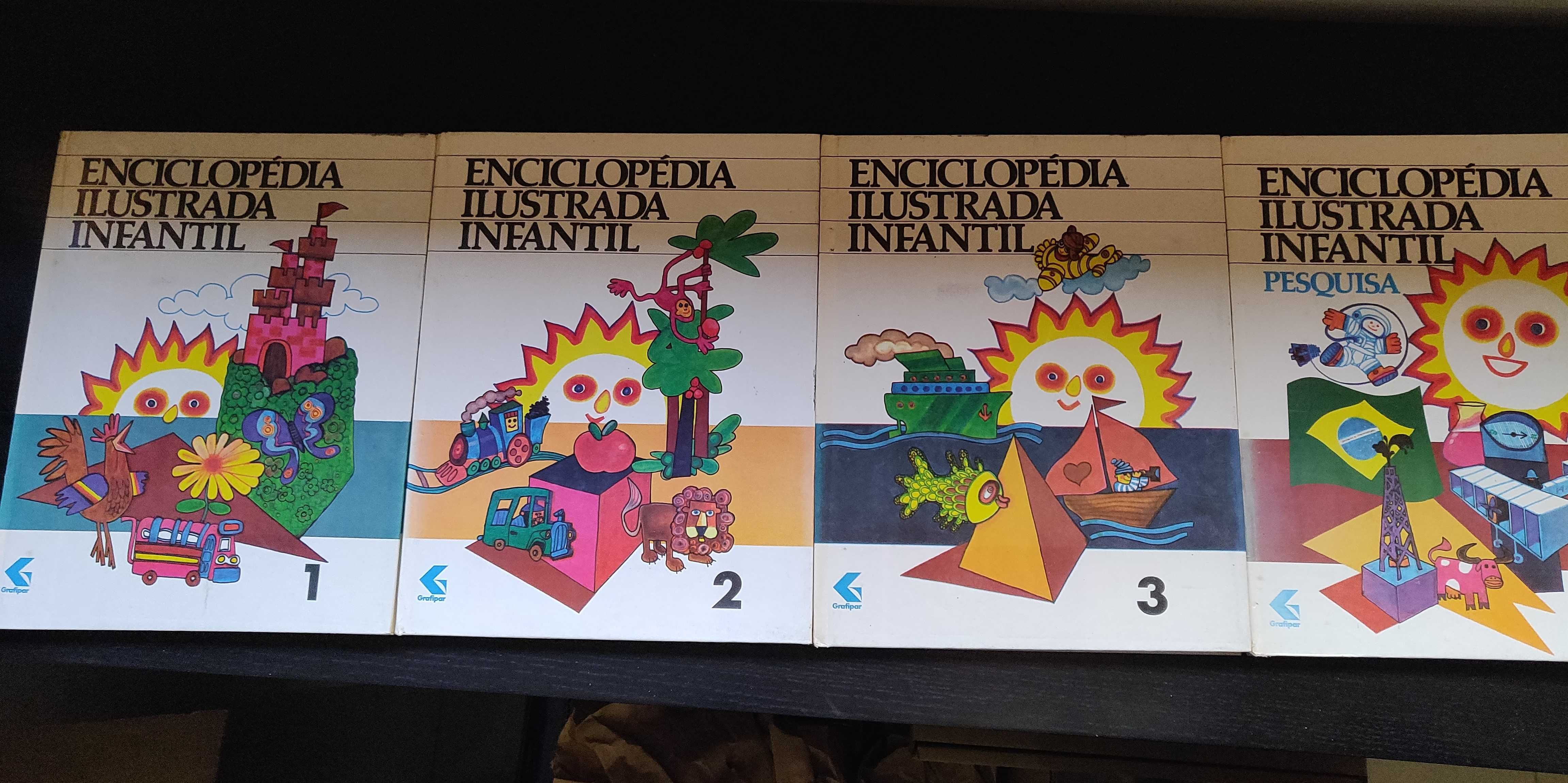 Enciclopédia ilustrada infantil (4 volumes)