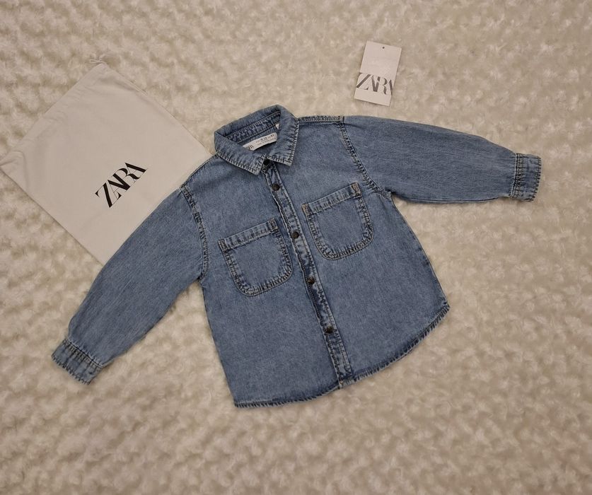 Джинсова сорочка Zara джинсовая рубашка Zara,р.92