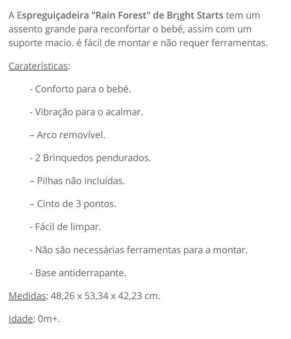 Espreguiçadeira Bebé Bright Stars