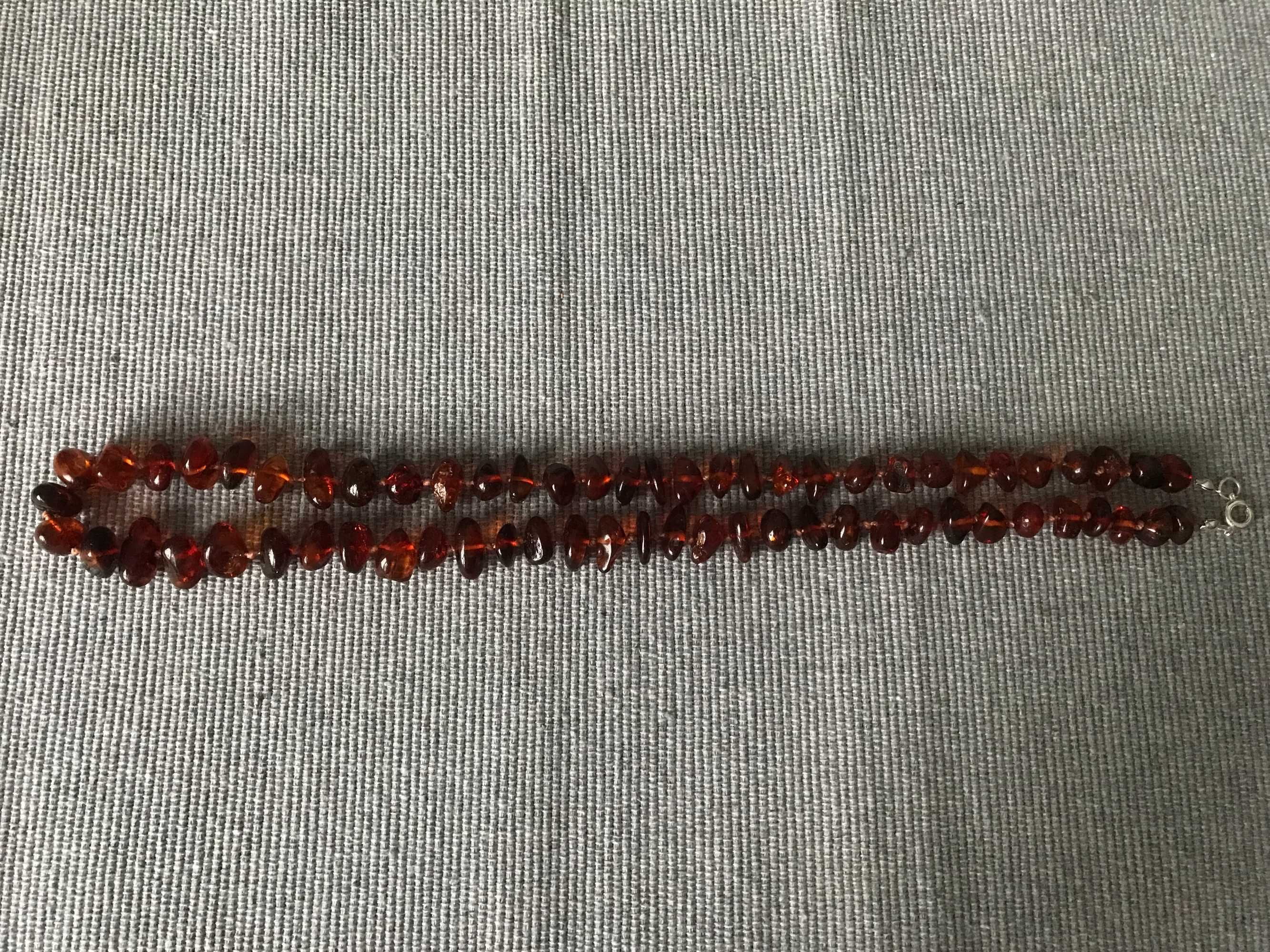 Naszyjnik korale z bursztynu, długość 55 cm