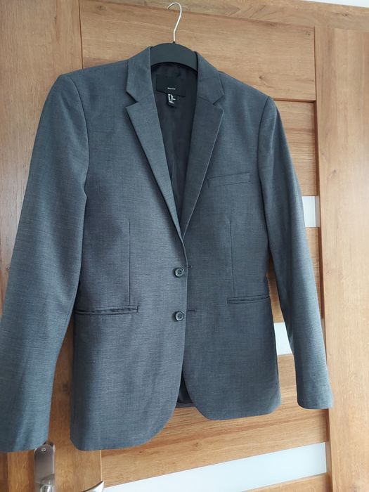 Elegancka marynarka ciemnoszara h&m