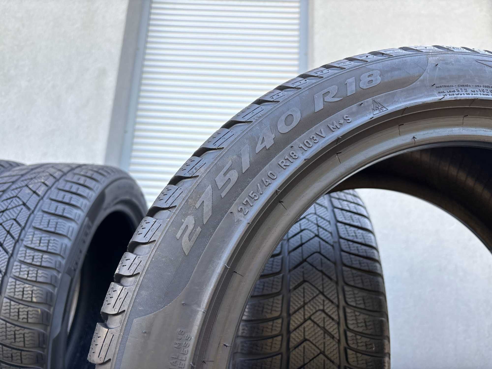 4szt zimowe 245/45R18 + 275/40R18 Pirelli 7mm 2023r świetny stan! Z279
